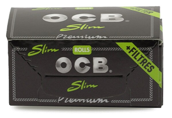 OCB - Premium Slim Rolls + Tips - Display - 24 St&uuml;ck