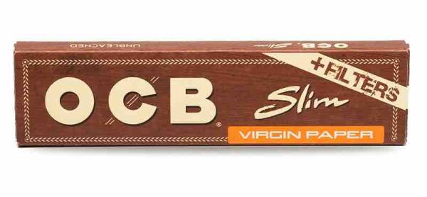 OCB - Virgin Slim Unbleached + Tips - Box - 32 x 32 St&uuml;ck