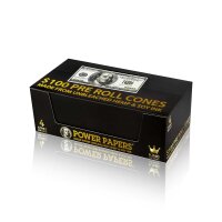 Power Papers 100 DOLLAR - King Size Cones - Prerolled Joints - Box - 24 x 4 St&uuml;ck