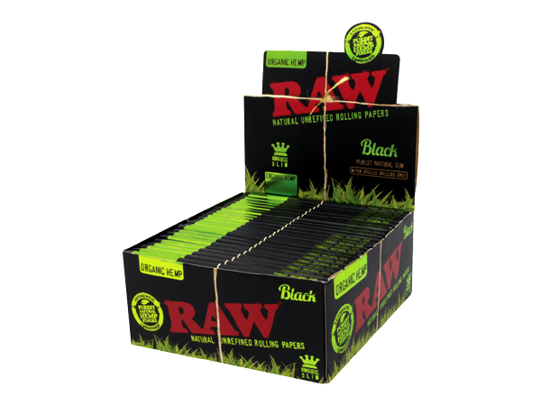 RAW - Black Organic Hemp Kingsize Slim - Box - 50 x 32 St&uuml;ck