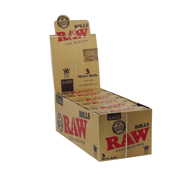 RAW - Classic - Rolls King Size - 3m - Display - 12 St&uuml;ck