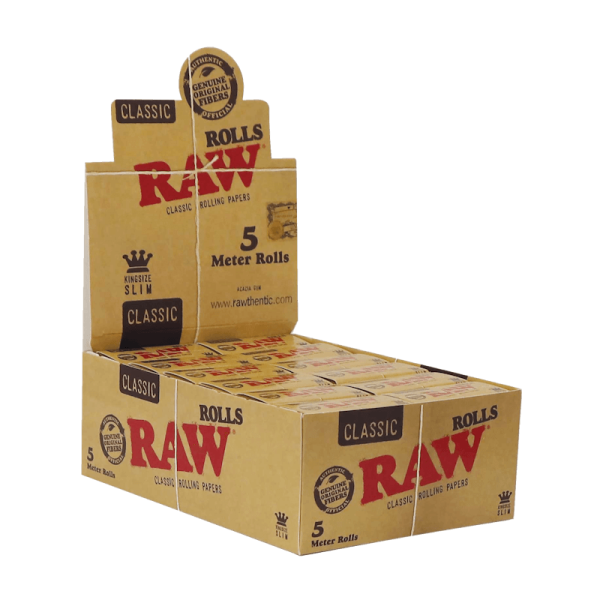 RAW - Classic - Rolls King Size Slim - 5m - Display - 24 St&uuml;ck