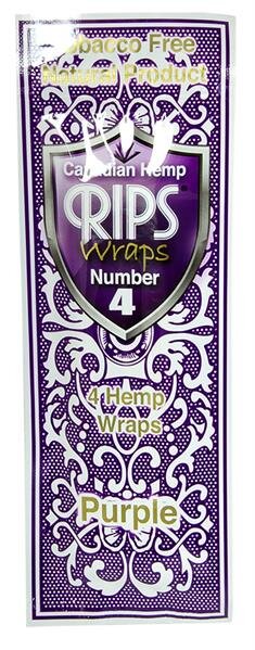 RIPS - Canadian Hemp Wraps - Number 4 - Purple - Box - 15 x 4 St&uuml;ck
