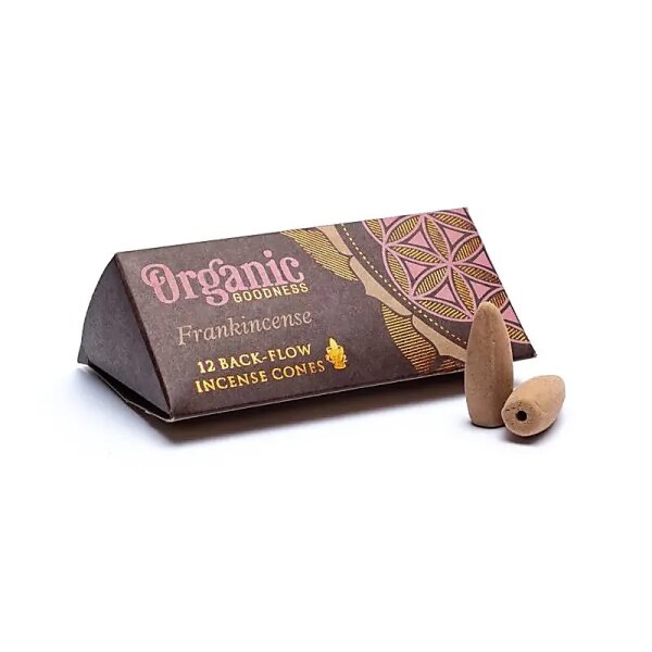 R&uuml;ckfluss R&auml;ucherkegel - Organic Goodness - Weihrauch - Display - 6 x 12 St&uuml;ck