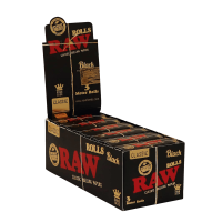 RAW - Black - Rolls King Size - 3m - Display - 12 St&uuml;ck