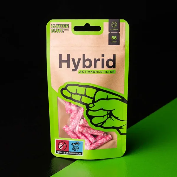 Hybrid Supreme - Aktivkohlefilter - Bag - Magenta - 55 St&uuml;ck