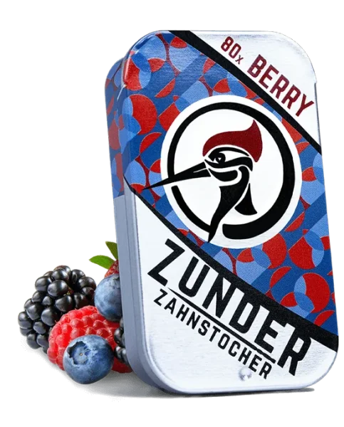 Zunder Zahnstocher - Berry - Box - 80 St&uuml;ck