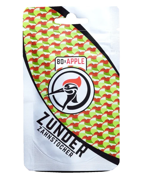 Zunder Zahnstocher - Apple - Bag - 80 St&uuml;ck