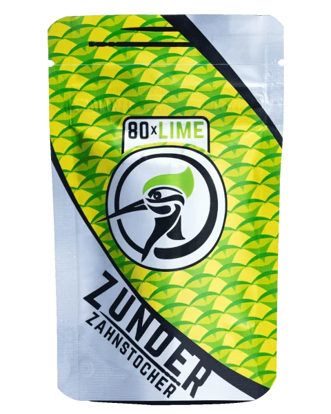 Zunder Zahnstocher - Lime - Bag - 80 St&uuml;ck