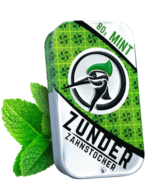 Zunder Zahnstocher - Mint - Box - 80 St&uuml;ck