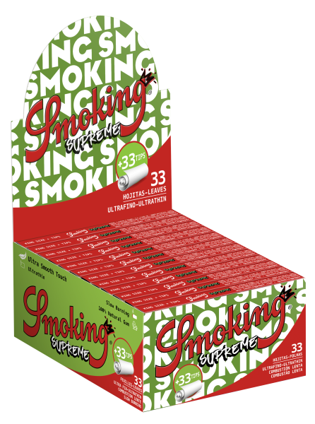 Smoking - Kingsize + Tips - Supreme - Box - 24 x 33 St&uuml;ck