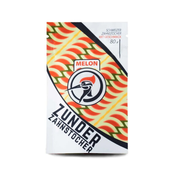 Zunder Zahnstocher - Melon - Bag - 80 St&uuml;ck
