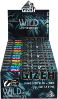 GIZEH - King Size Slim + Tips - WILD - Display - 26 x 34 St&uuml;ck