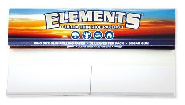 ELEMENTS - Connoisseur - Blue - King Size Slim + Tips - Box - 24 St&uuml;ck