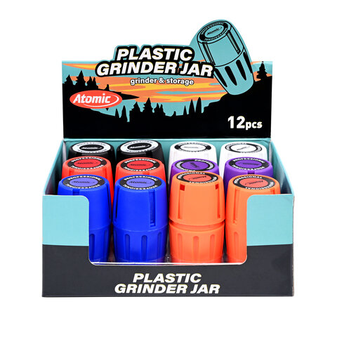 Plastic Grinder - Jar - 50mm - 2 Layers - Display - 12 St&uuml;ck