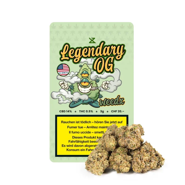 Weedx - Legendary OG - Indoor CBD Bl&uuml;ten - 3g