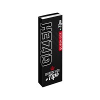 GIZEH - Queen Size + Tips - Black - Box - 26 St&uuml;ck
