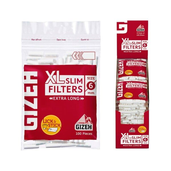 GIZEH - XL Slim Filter - Bag - 20 x 100 St&uuml;ck