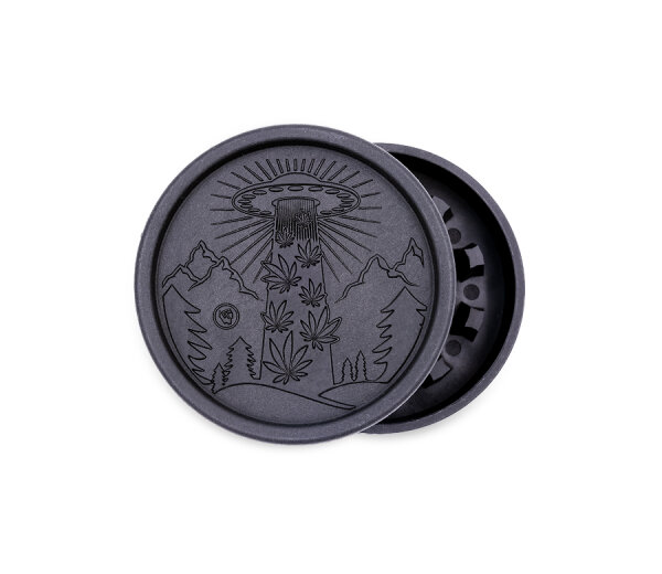 Hemp Grinder - 420 Alien - 55mm - 2 Layers - Display - 8 St&uuml;ck