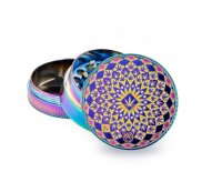 Metal Grinder - 40mm - 3 Layers - Icy - Leaf Pattern -...