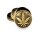 Metal Grinder - 50mm - 4 Layers - Gold - Geometrical Leaf - Display - 4 Stück
