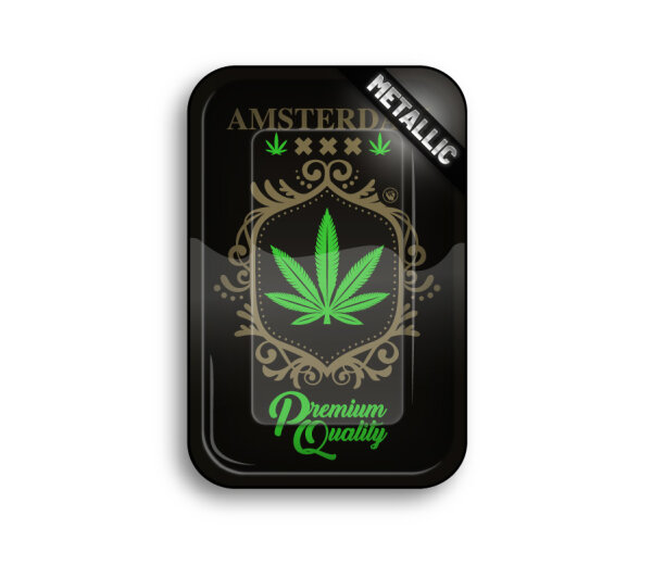 Rolling Tray - 27.5 x 17.5cm - Adam Leaf Gold
