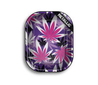 Rolling Tray - 18 x 14cm - Pink Leaves 1/4