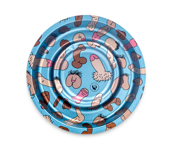 Metal Coffeeshop Ashtray - 160mm - Dick Pattern