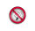 Metal Ashtray - 135mm - Rauchen Verboten - Display - 6 St&uuml;ck
