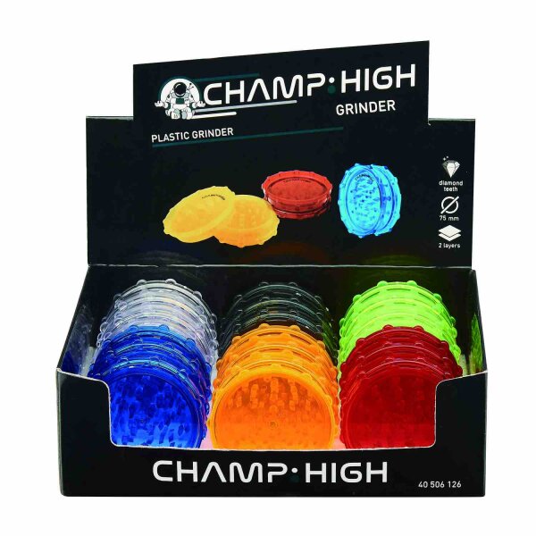 Champ High - Plastic Grinder - 75mm - 2 Layers - Display - 18 Stück