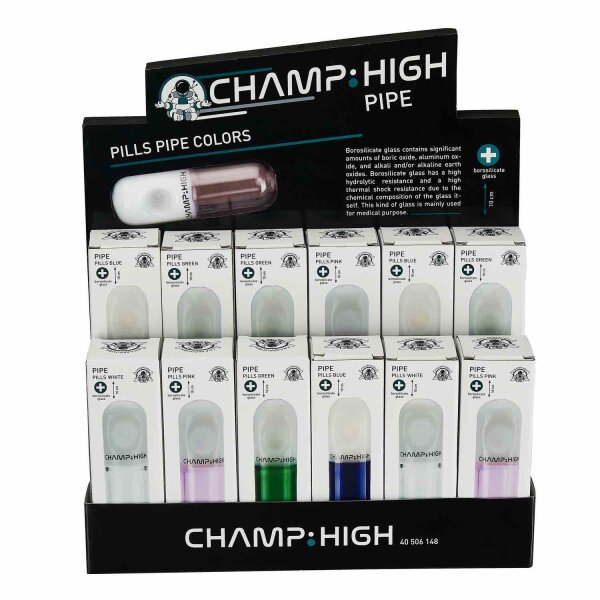 Champ High - Pills Pipe - 10cm - Display - 12 St&uuml;ck