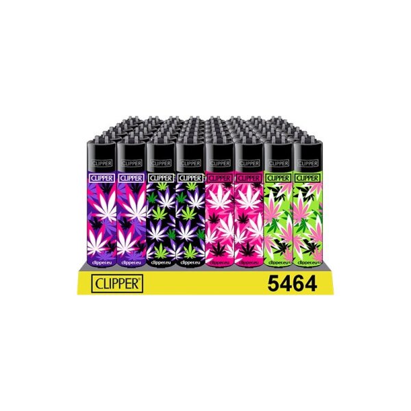 Clipper - Pink Hemp Leaves - Display - 48 St&uuml;ck