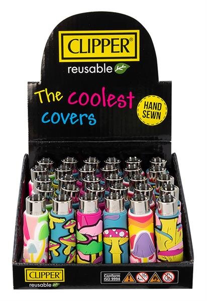 Clipper - Silikon Cover - Magic Mushrooms - Display - 30 St&uuml;ck