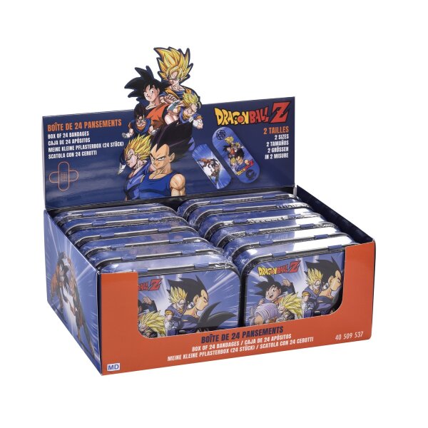 Pflaster in Metalldose - Dragon Ball Z - 2 Gr&ouml;ssen / 24 St&uuml;ck - Display - 12 St&uuml;ck