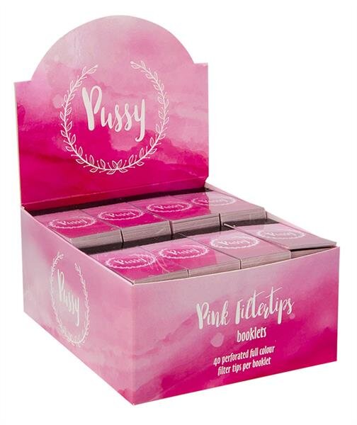 Filter Tips - Pink Pussy - 60x25mm - 40 St&uuml;ck - Display &agrave; 48 St&uuml;ck