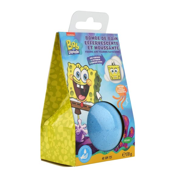 Badebombe - Sponge Bob - Kokosnuss - mit &Uuml;berraschung - 170g - 1 St&uuml;ck