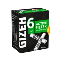 GIZEH - Active Filter 6mm - Black - Box - 10 x 34 St&uuml;ck