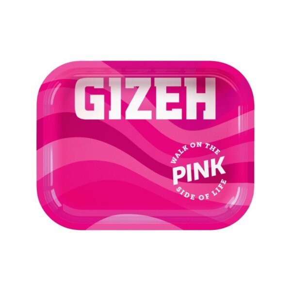GIZEH - Rolling Tray - 18 x 14cm - All Pink - Small