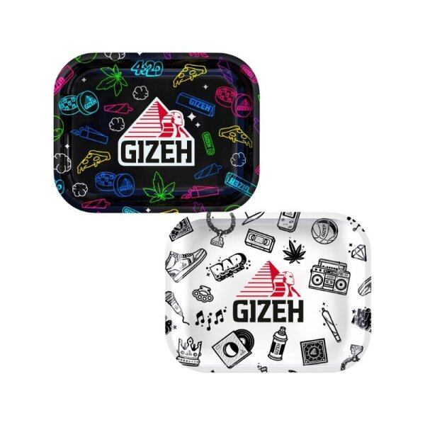 GIZEH - Rolling Tray - 18 x 14cm - Comic black - Small