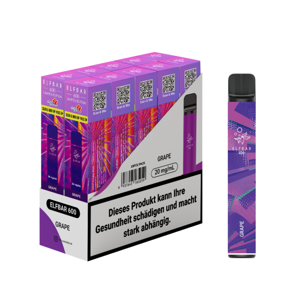 Elf Bar - 600 - 20mg/ml - Streetparade Edition - Grape