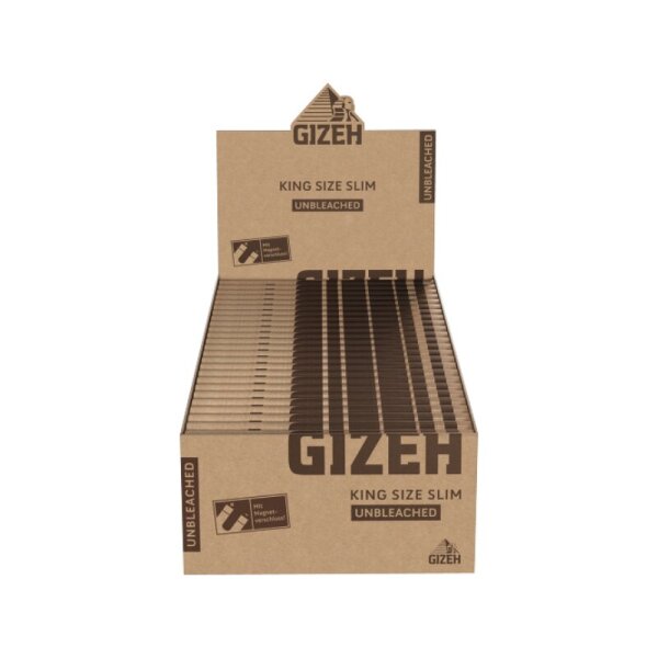 GIZEH - King Size Slim - Unbleached - Box - 50 x 34 St&uuml;ck