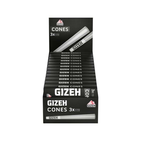 GIZEH - Cones - Black - 24 x 3 St&uuml;ck