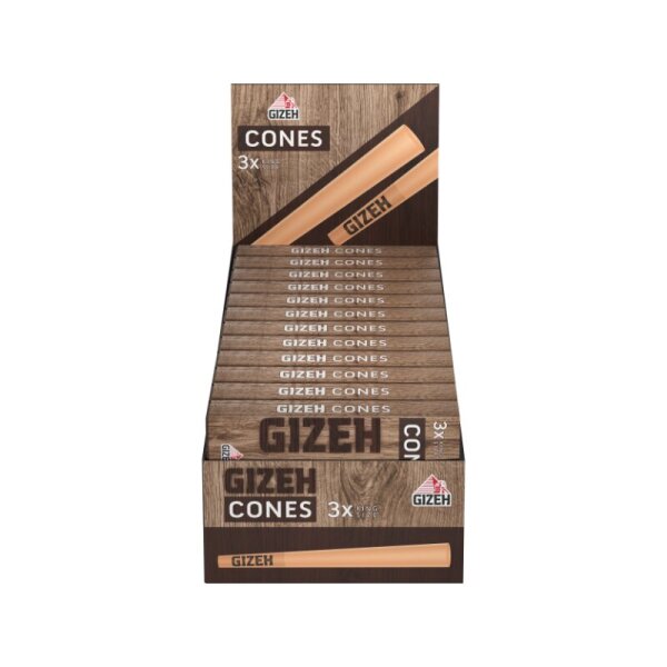GIZEH - Cones - Brown - 24 x 3 St&uuml;ck