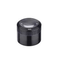 Champ High - Grinder Magnifier Black mit Lupe und Staufach - 50mm - 4 Layers