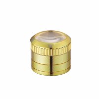 Champ High - Grinder Magnifier Gold mit Lupe und Staufach - 50mm - 4 Layers