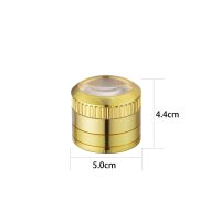 Champ High - Grinder Magnifier Gold mit Lupe und Staufach - 50mm - 4 Layers