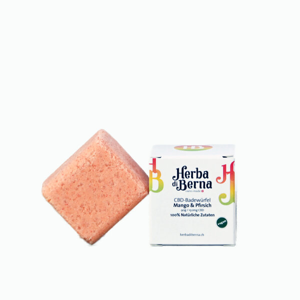 Herba di Berna - CBD Badew&uuml;rfel - 150mg CBD - Mango & Pfirsich