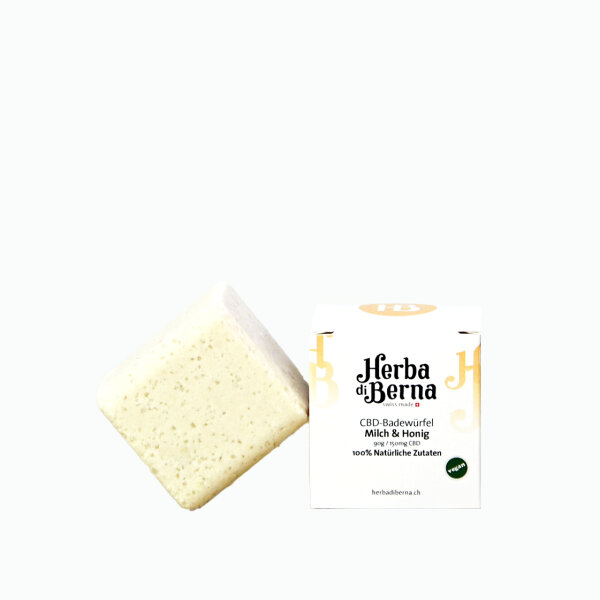 Herba di Berna - CBD Badew&uuml;rfel - 150mg CBD - Milch & Honig