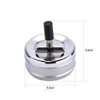 Metall Drehaschenbecher - Display - 6 St&uuml;ck